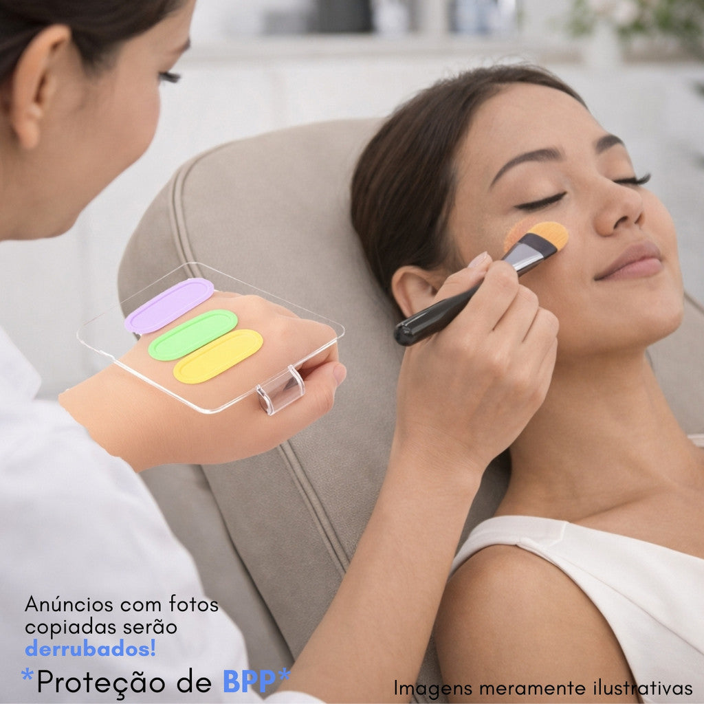 Paleta Combinar Maquiagem Profissional Ajuste Tonalidade Base Corretivo Uso Manual Ferramenta Essencial Beleza Estúdio Make Perfeita Alta Precisão Controle Cores