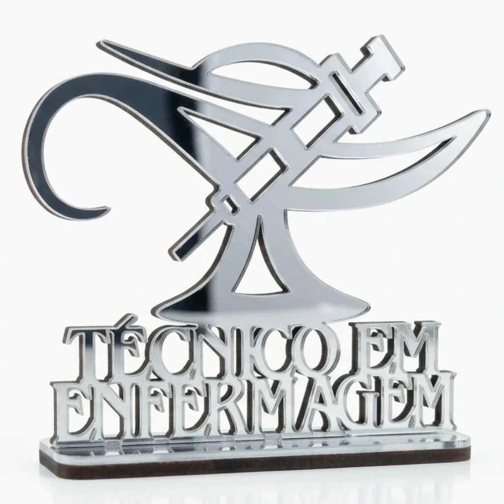Emblema Profissões Faculdade Homenagem Prateado