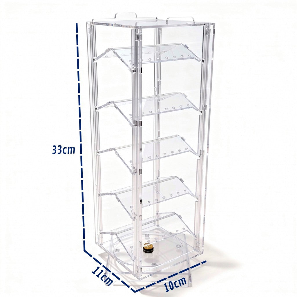 Suporte Organizador Piercing 5 Andares Expositor Display Loja 80 Pçs Piercings Tampa Bancada