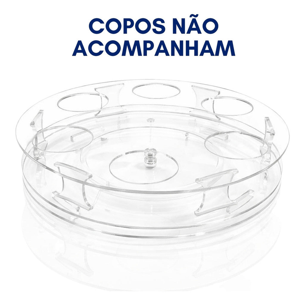 Porta Copos Shot Dose Suporte Giratório Presente Decoração