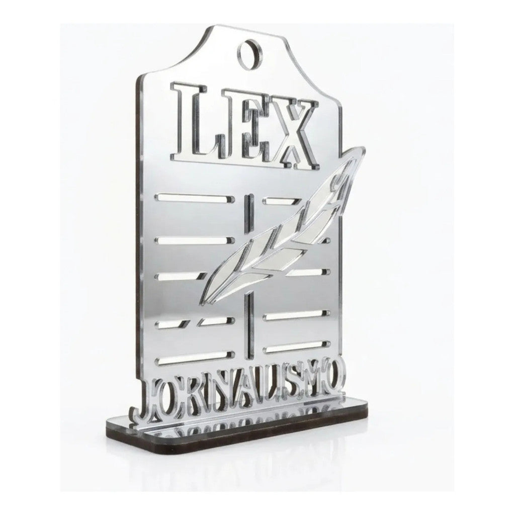 Emblema Profissões Faculdade Homenagem Prateado