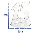 Enfeite Número 15 Para Decoração Mesa Debutante Elegante