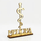 Emblema Profissões Faculdade Homenagem Dourado