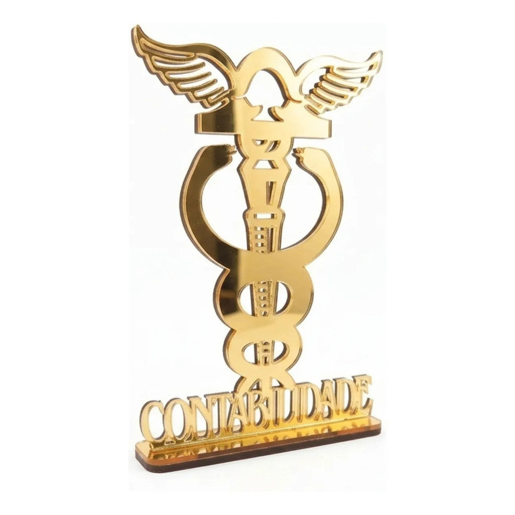 Emblema Profissões Faculdade Homenagem Dourado