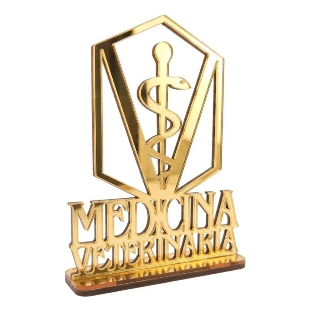 Emblema Profissões Faculdade Homenagem Dourado