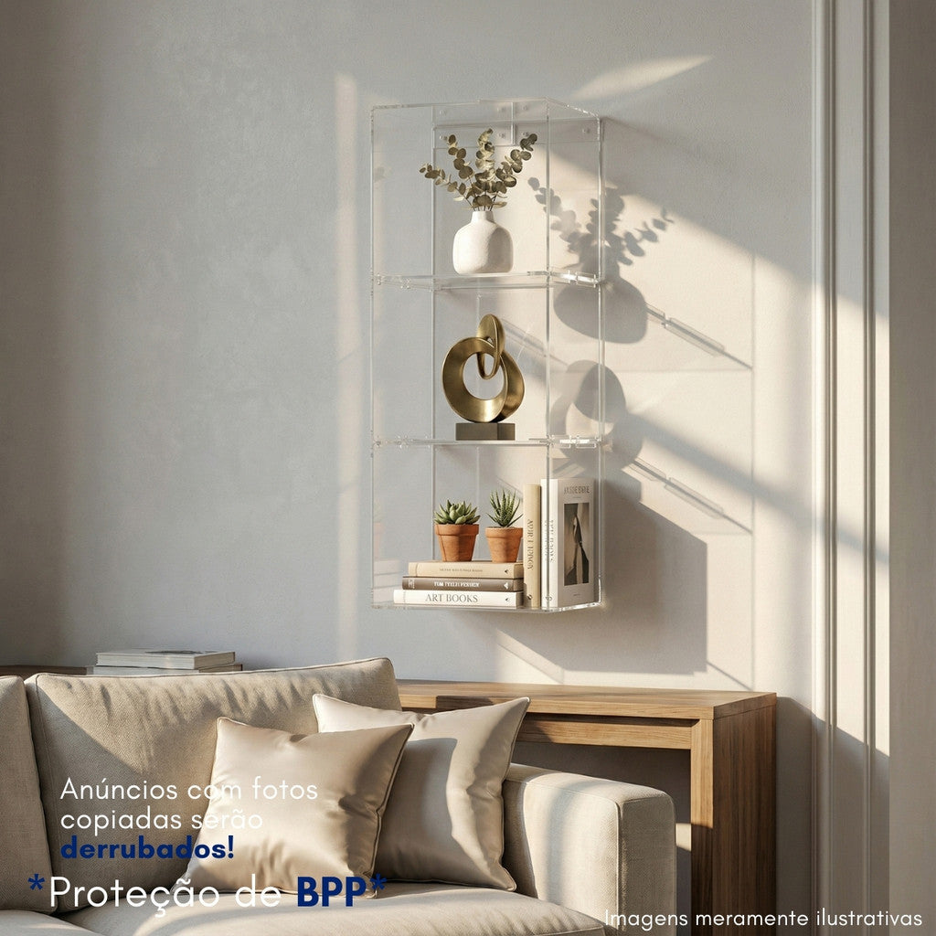 Prateleira Parede Modular Organização Quarto Decorativa Moderna Interior Composição