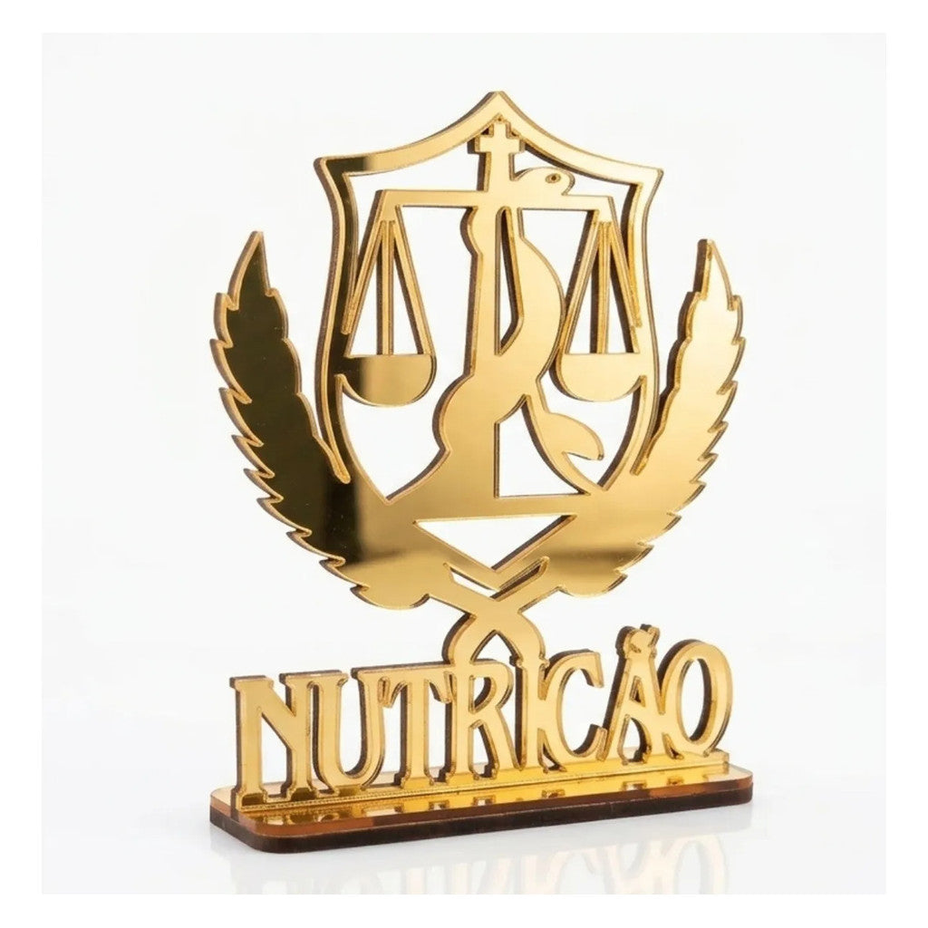 Emblema Profissões Faculdade Homenagem Dourado