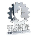 Emblema Profissões Faculdade Homenagem Prateado