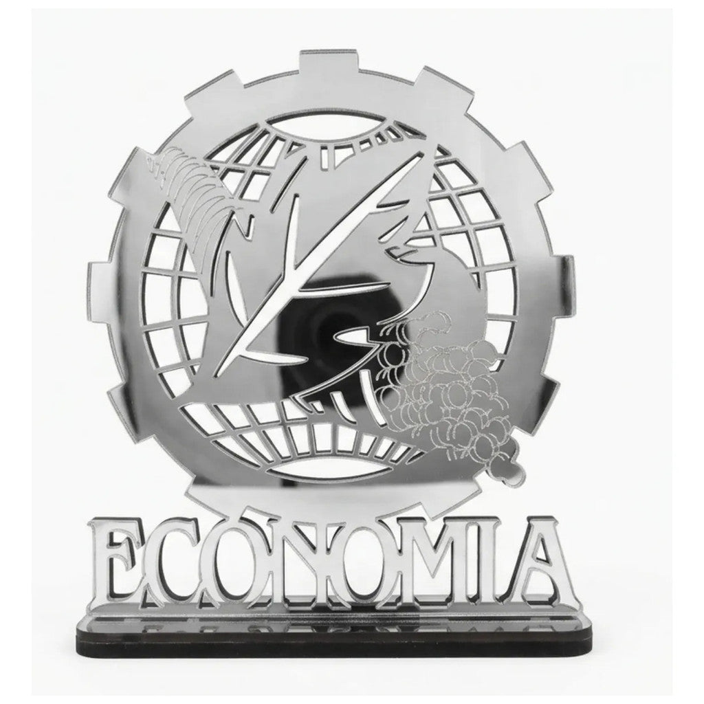 Emblema Profissões Faculdade Homenagem Prateado