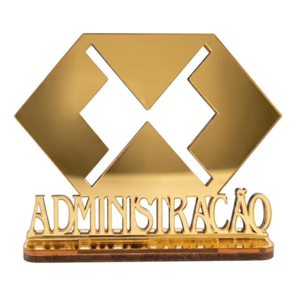 Emblema Profissões Faculdade Homenagem Dourado