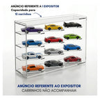 Suporte Display 12 Carrinhos Hot Wheels Expositor Modular Coleção Empilhavel Encaixável
