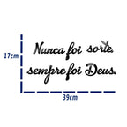 Aplique Letreiro Nunca Foi Sorte Decor Espelho 39cm Placa