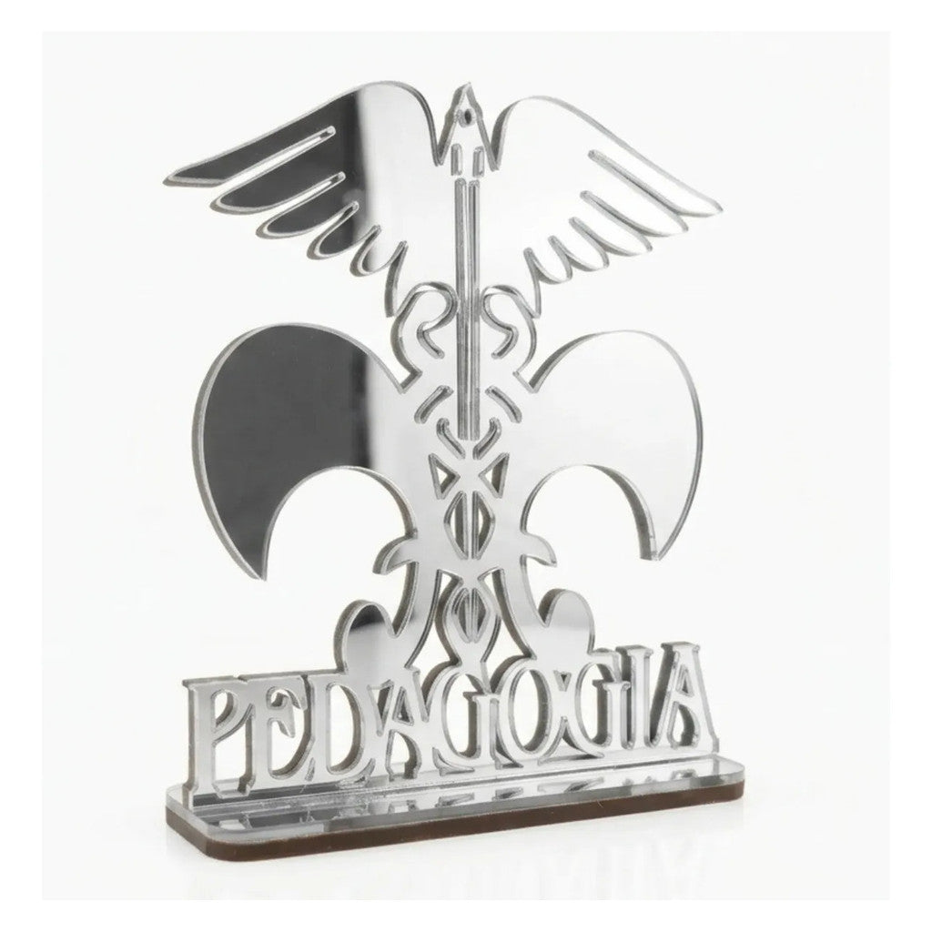 Emblema Profissões Faculdade Homenagem Prateado