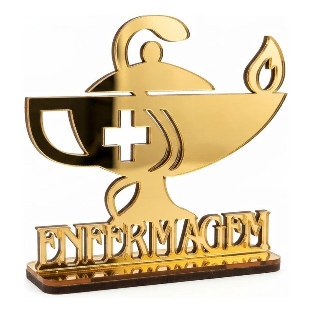 Emblema Profissões Faculdade Homenagem Dourado