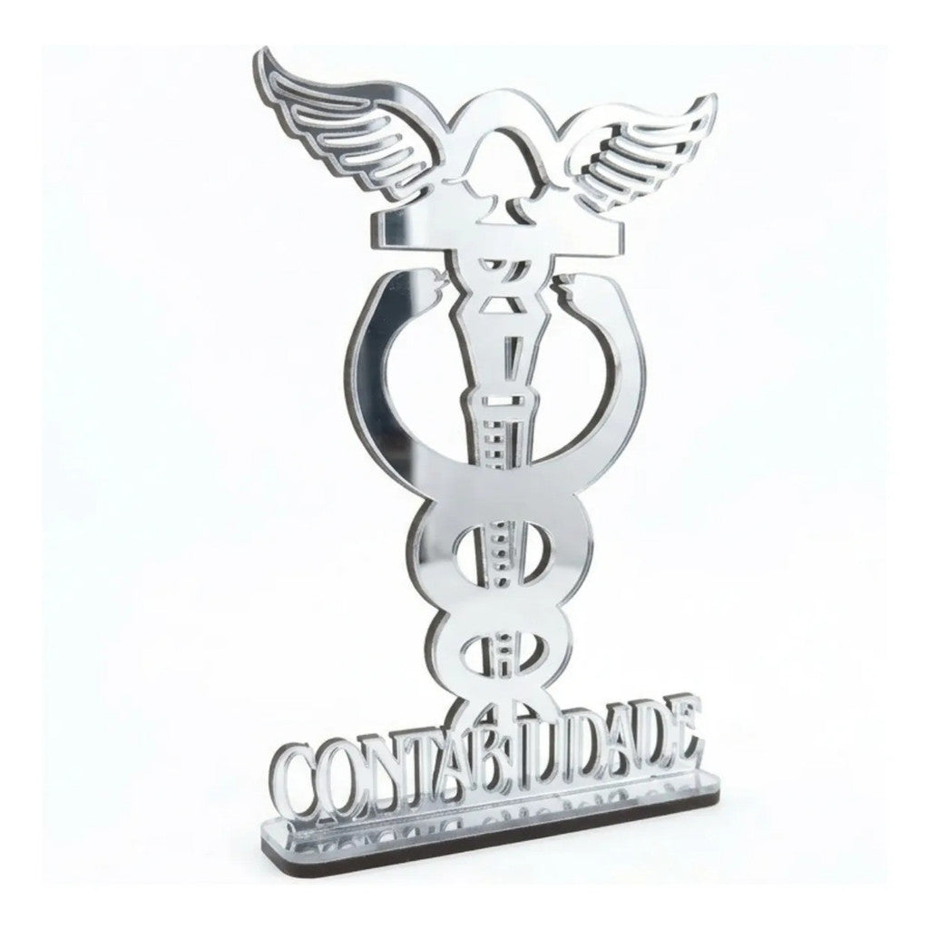 Emblema Profissões Faculdade Homenagem Prateado