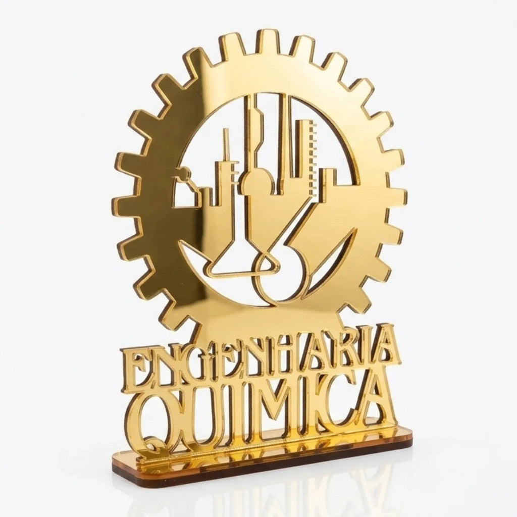 Emblema Profissões Faculdade Homenagem Dourado