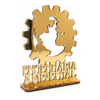 Emblema Profissões Faculdade Homenagem Dourado